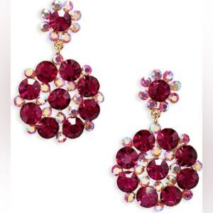 NEW Nordstrom Tasha Rhinestone Flower Drop Earrings